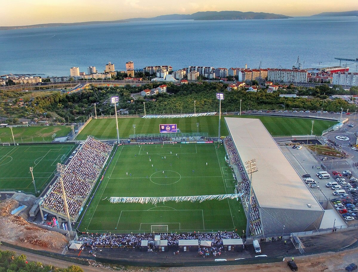 Lo stadio Rujevica di Fiume, campo del Rijeka: la foto ritrae lo stadio, non il giocatore